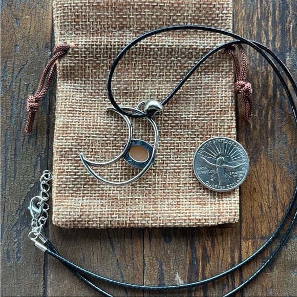 Sunstone Celestial Necklace Sunstone Necklace Crystal Moon Necklace - Picture 3 of 3